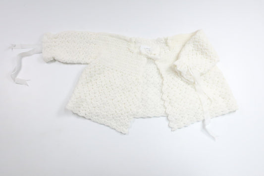 Hemstickad kofta från Hemstickat - Storlek 62/68 - Vit