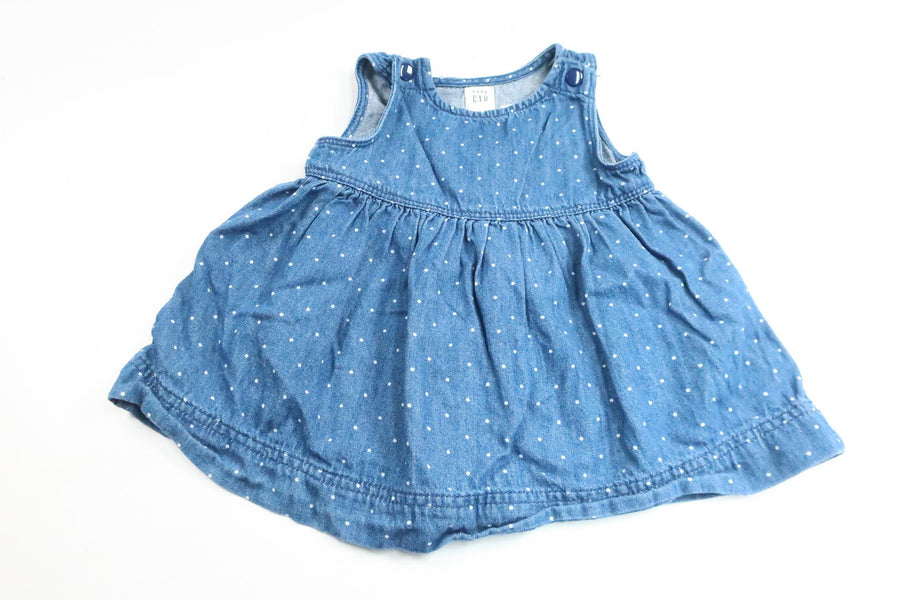 Prickig klänning från Baby GAP - Storlek 68/74 - Denim