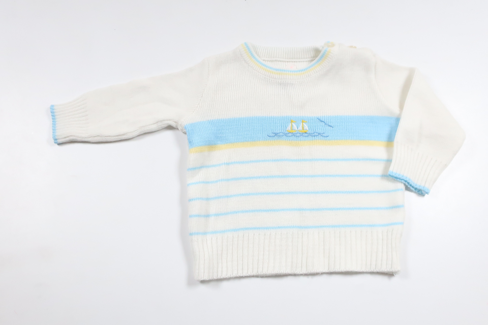 Stickad tröja från Okänt - Storlek 56 - Vit