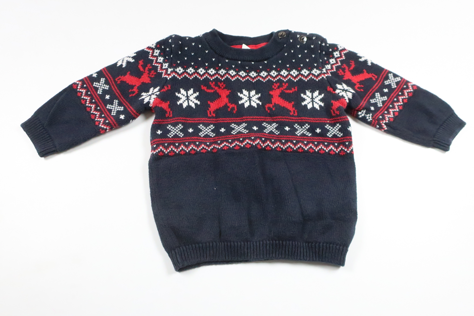 Stickad tröja från H&M - Storlek 68 - Marinblå