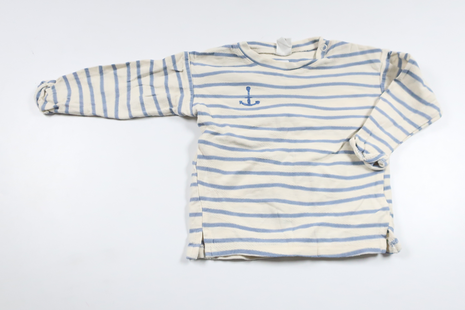 Randig tröja från H&M - Storlek 74 - Benvit