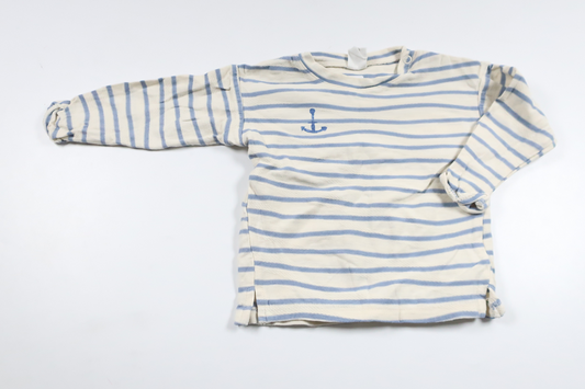 Randig tröja från H&M - Storlek 74 - Benvit