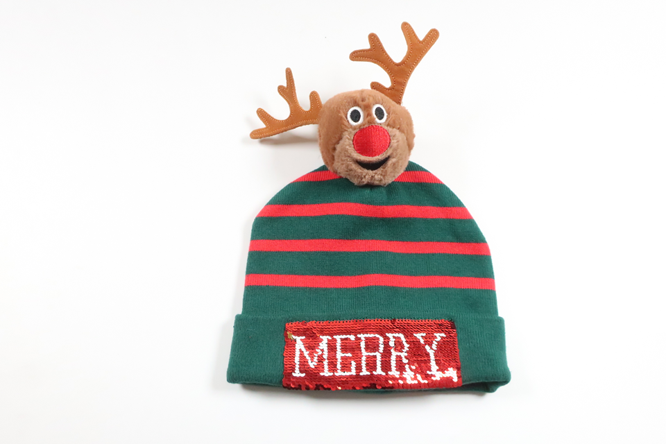 Mössa med vändbara paljetter från H&M - Storlek 110/128 - Grön