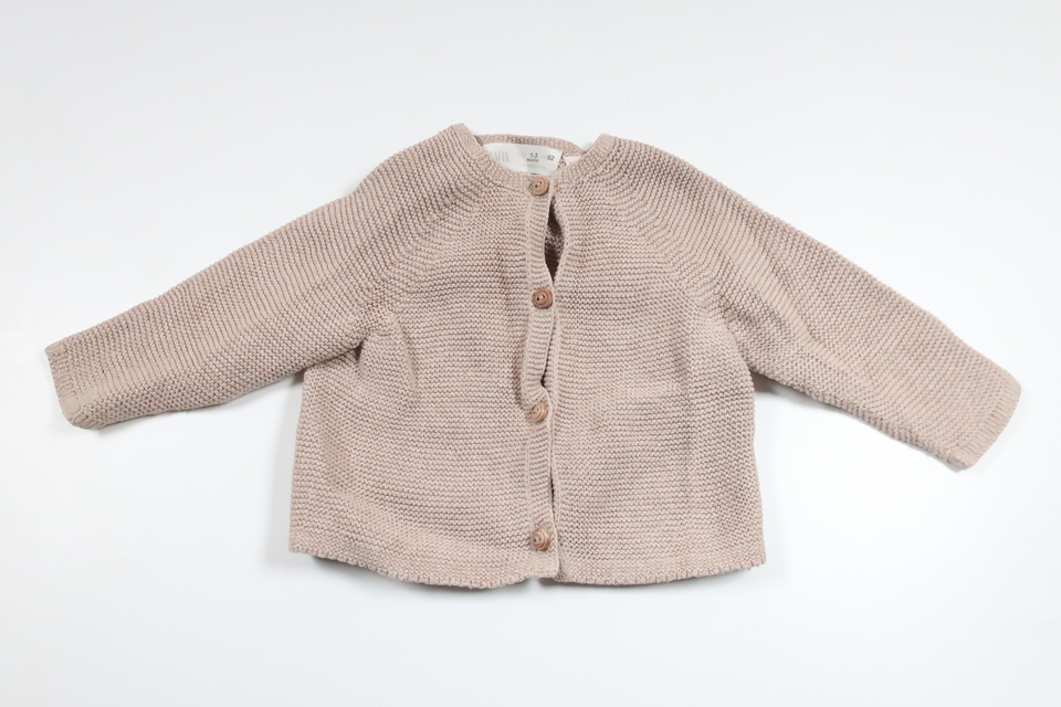 Stickad kofta från Zara - Storlek 62 - Beige