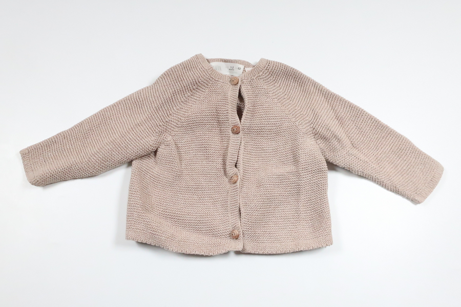 Stickad kofta från Zara - Storlek 62 - Beige