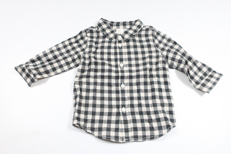 Rutig skjorta från H&M - Storlek 68 - Marinblå