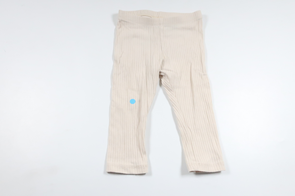 Ribbade byxor från H&M - Storlek 74/80 - Benvit