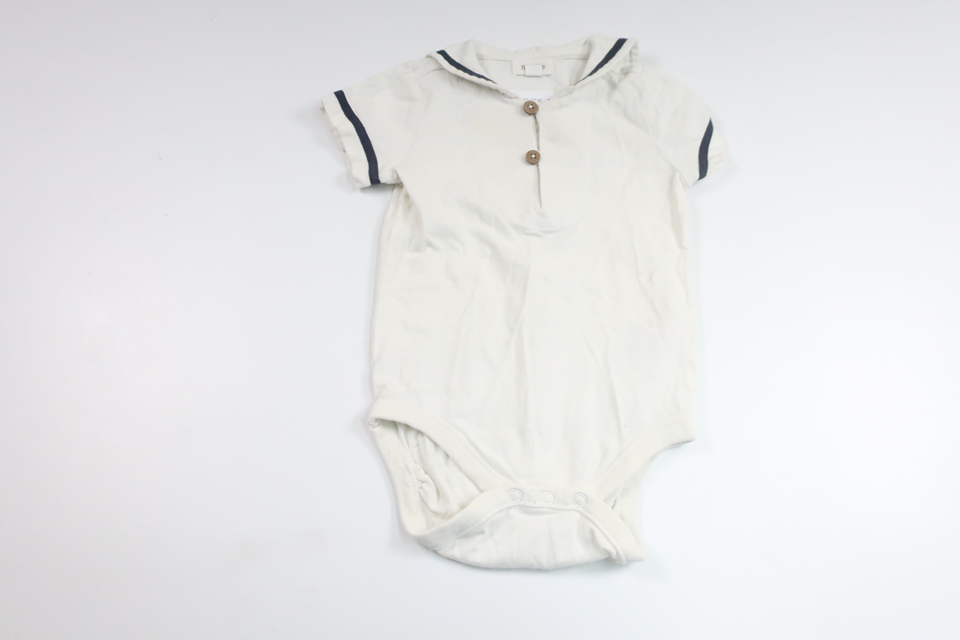 Sjömansbody från Newbie - Storlek 74 - Vit