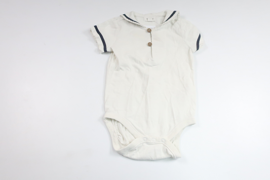 Sjömansbody från Newbie - Storlek 74 - Vit