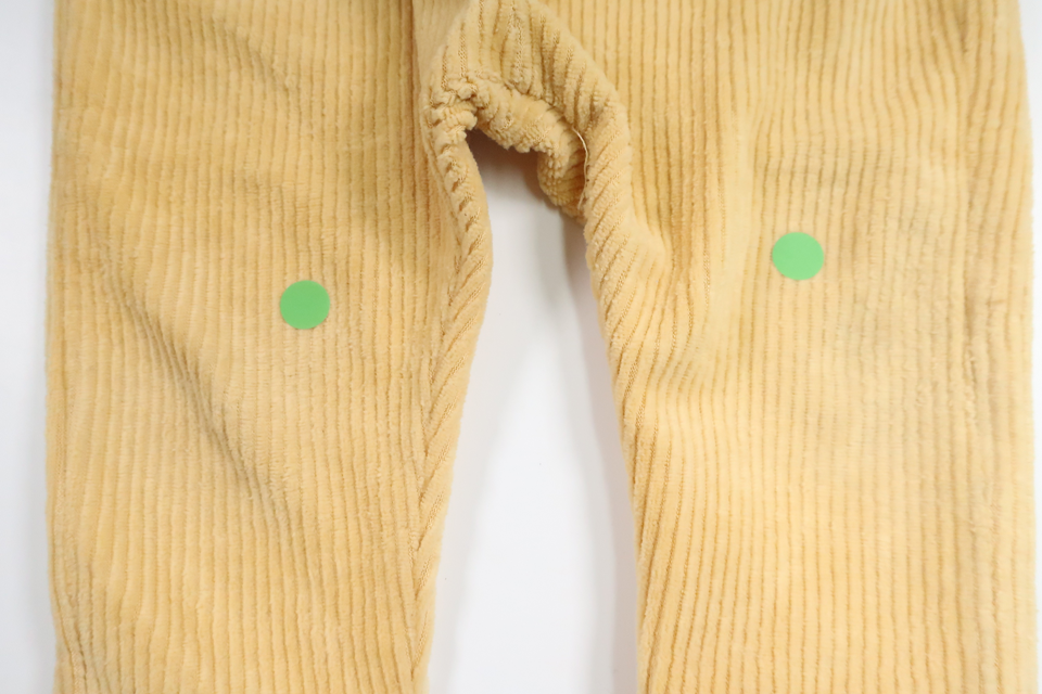 Ribbade byxor från Lindex - Storlek 74 - Gul