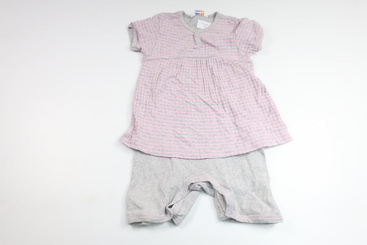 Klänning med inbyggd jumpsuit från Joha - Storlek 86/92 - Grå