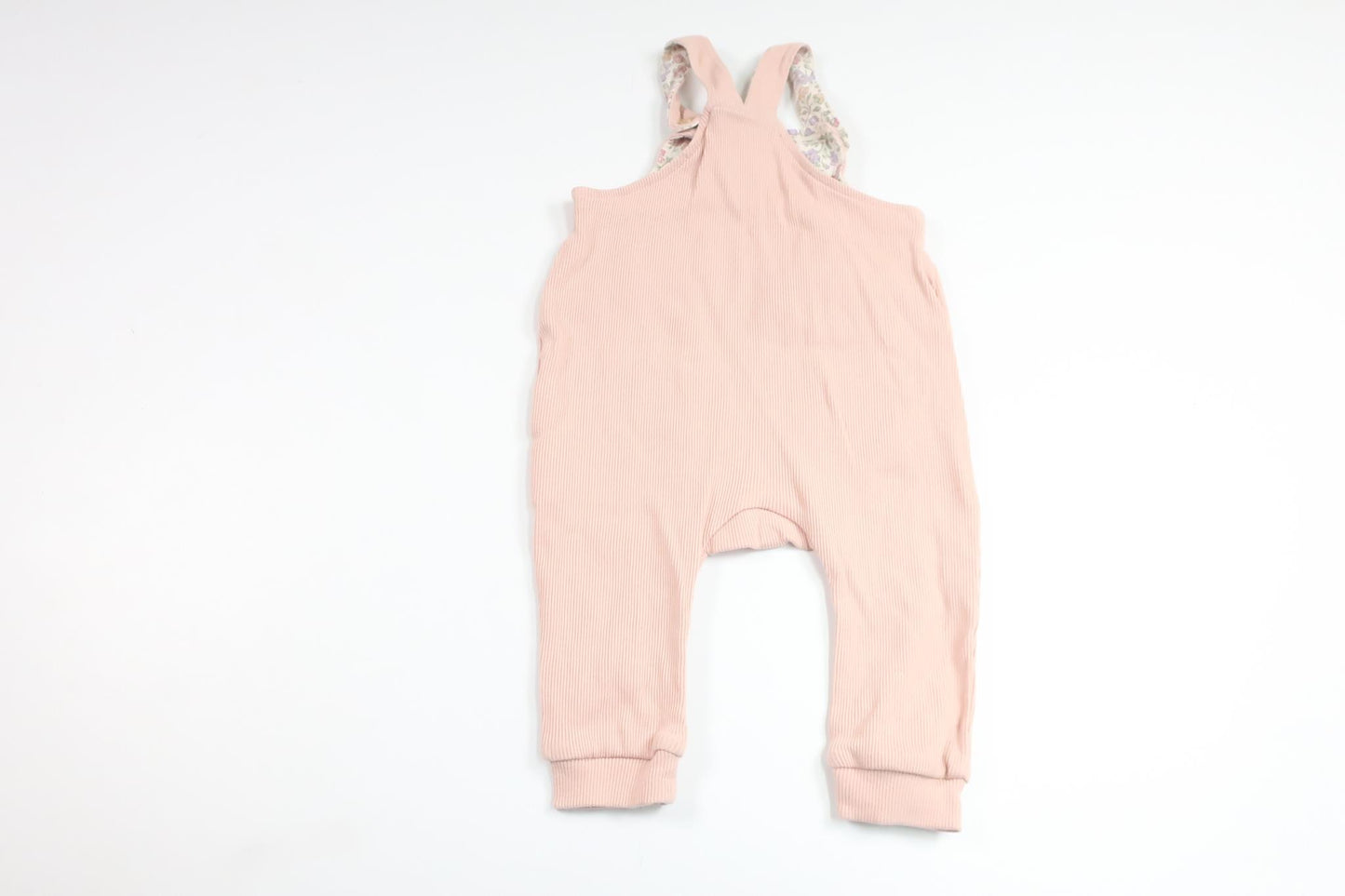 Ribbad jumpsuit från H&M - Storlek 62 - Rosa