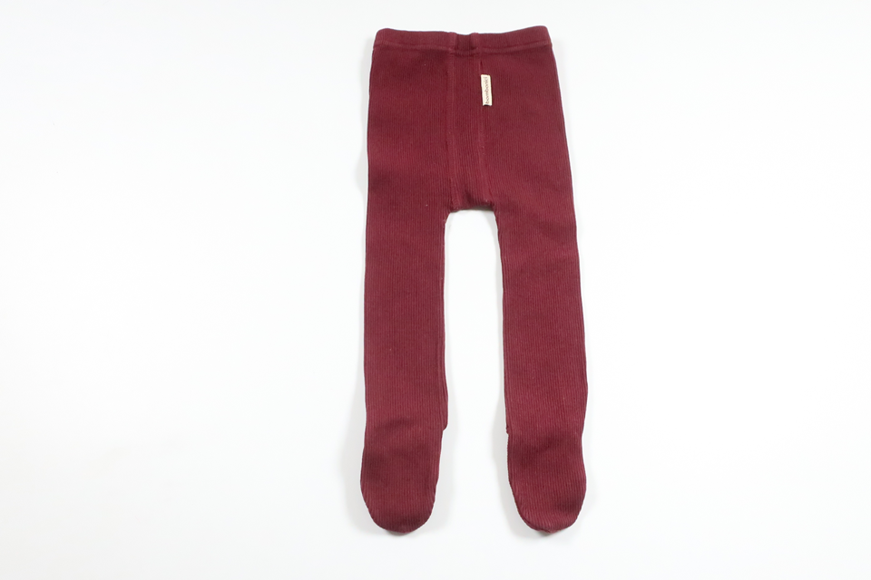 Ribbade byxor från Bombonici - Storlek 68 - Vinröd