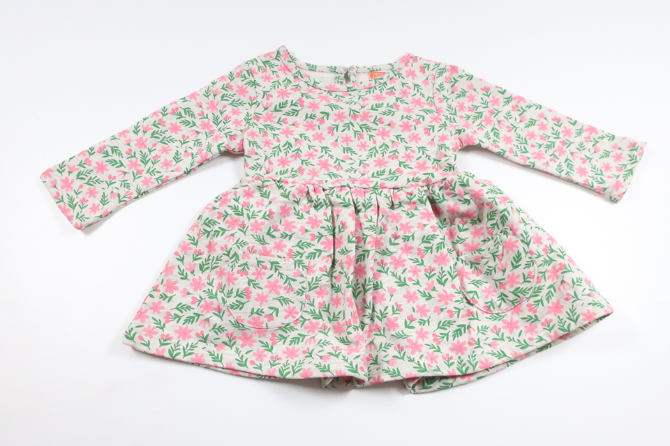 Blommig klänning från Koton Baby - Storlek 62/68 - Grå