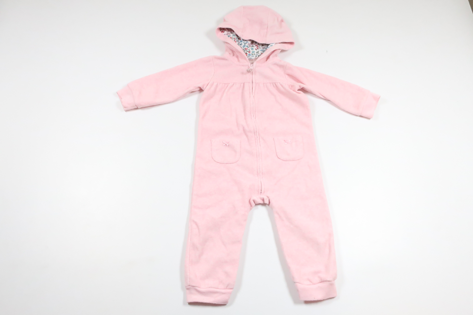 Fleeceoverall med nalle från Carter's - Storlek 86 - Rosa