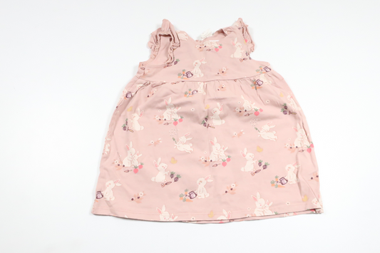 Klänning med kaniner från H&M - Storlek 74 - Rosa