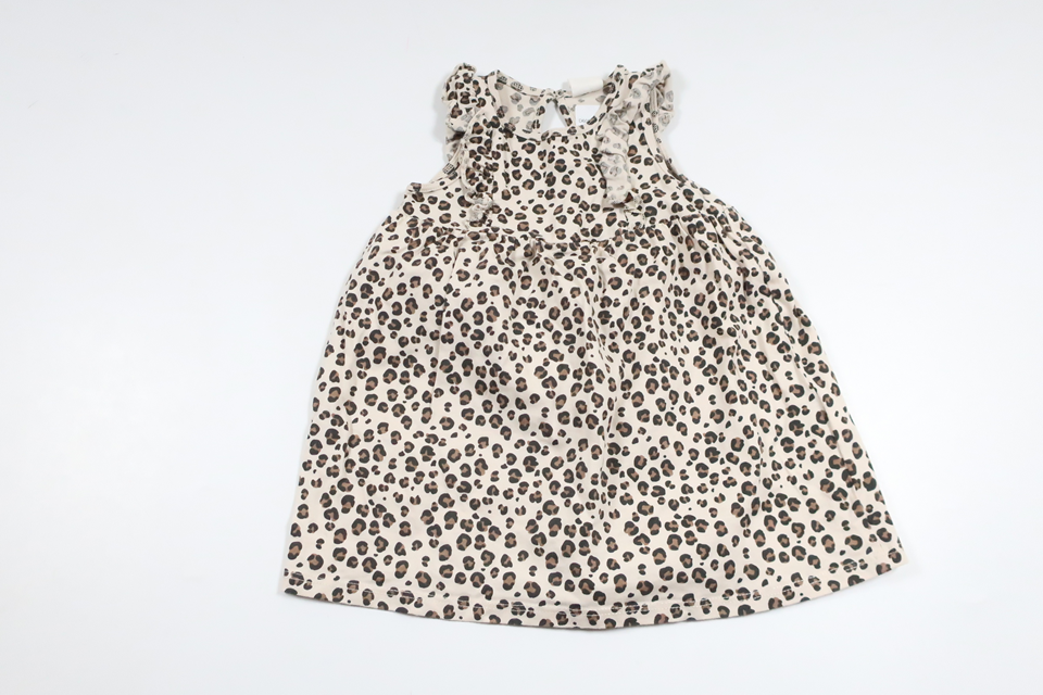 Leopardmönstrad klänning från H&M - Storlek 74 - Beige