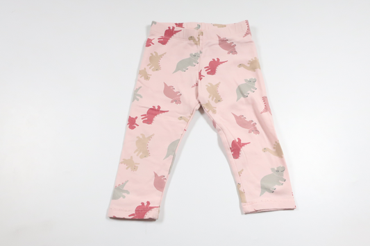 Byxor med dinosaurier från H&M - Storlek 74/80 - Rosa