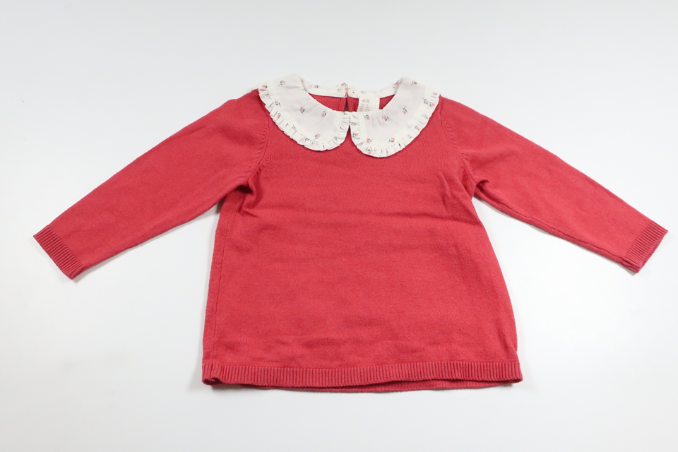 Tröja med krage från H&M - Storlek 74 - Rosa