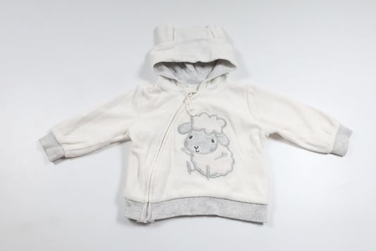 Fleece hoodie from H&amp;M - Size 62/68 - White