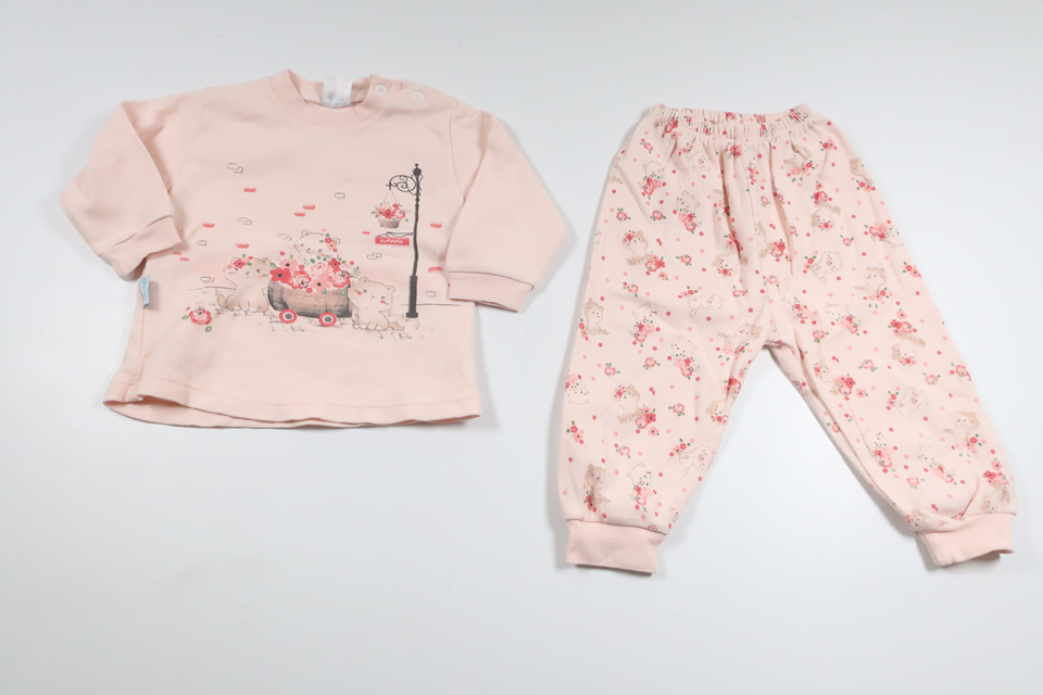 Tvådelad pyjamas från Hoppidik - Storlek 74 - Rosa