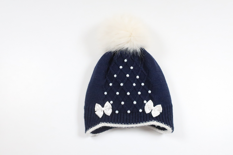 Fleecefodrad mössa från Okänt - Storlek 86/92 - Marinblå