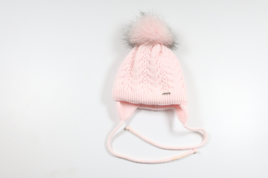 Fleecefodrad mössa från Grans - Storlek 42/44 - Rosa