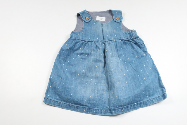 Prickig klänning från H&M - Storlek 74 - Denim