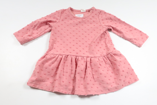 Prickig klänning från H&M - Storlek 74 - Rosa