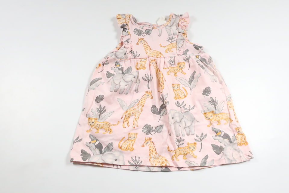 Klänning med djur från H&M - Storlek 74 - Rosa
