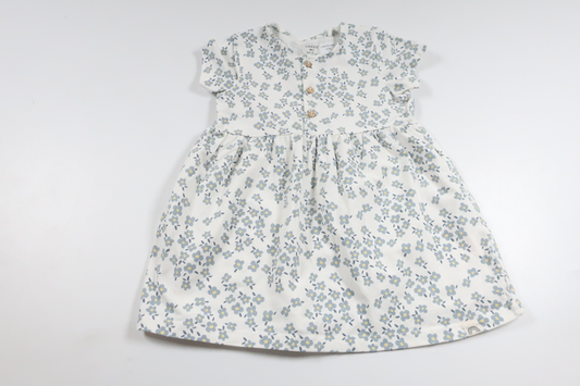 Blommig klänning från Lindex - Storlek 74 - Vit