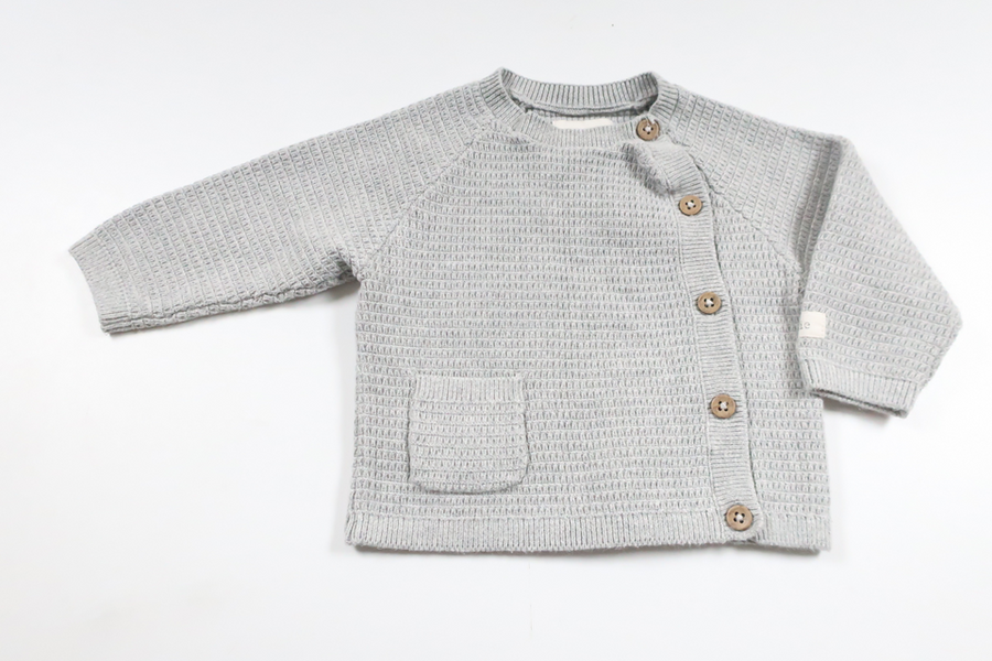 Stickad kofta från Newbie - Storlek 62 - Grå