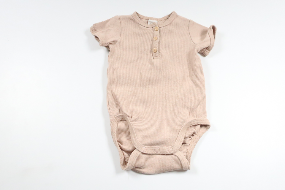 Ribbad body från H&M - Storlek 68 - Beige