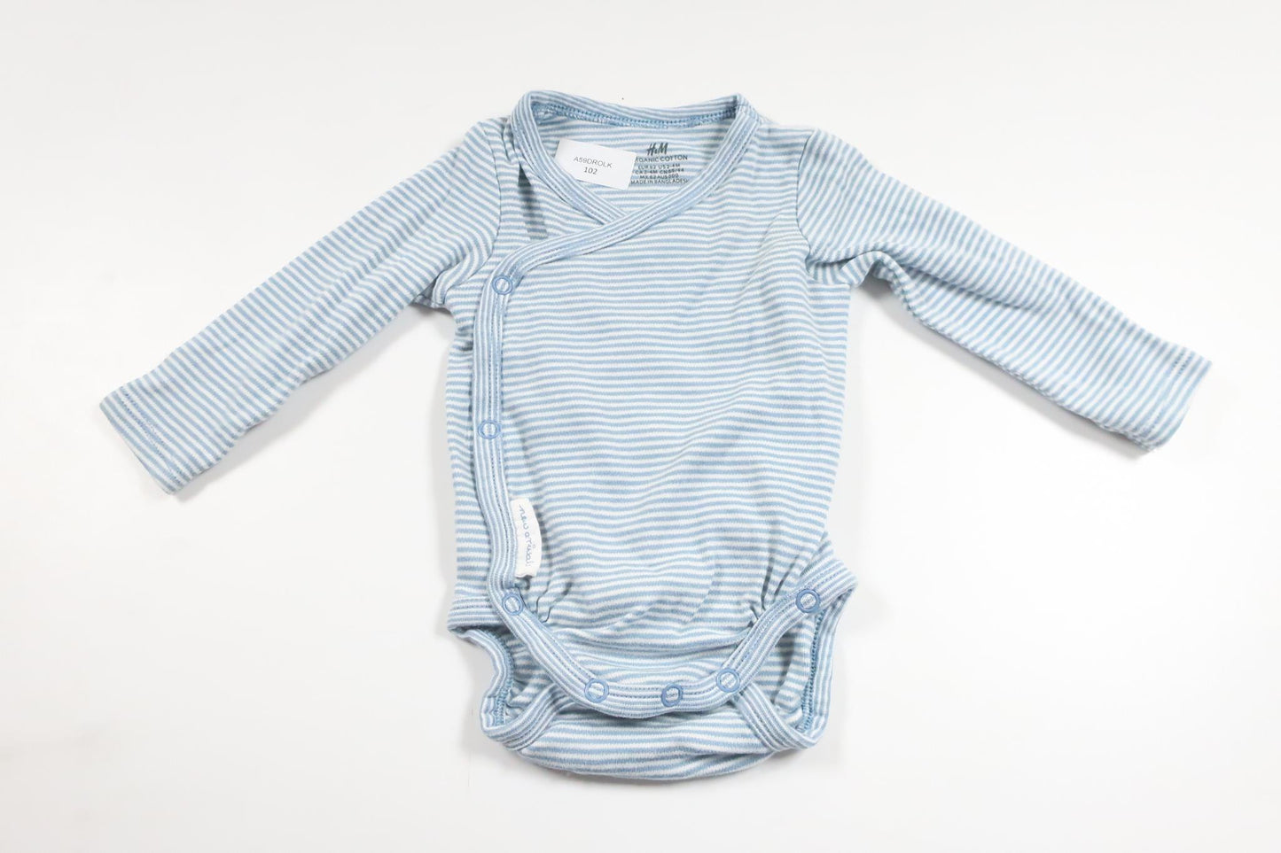 Randig omlottbody från H&M - Storlek 62 - Blå