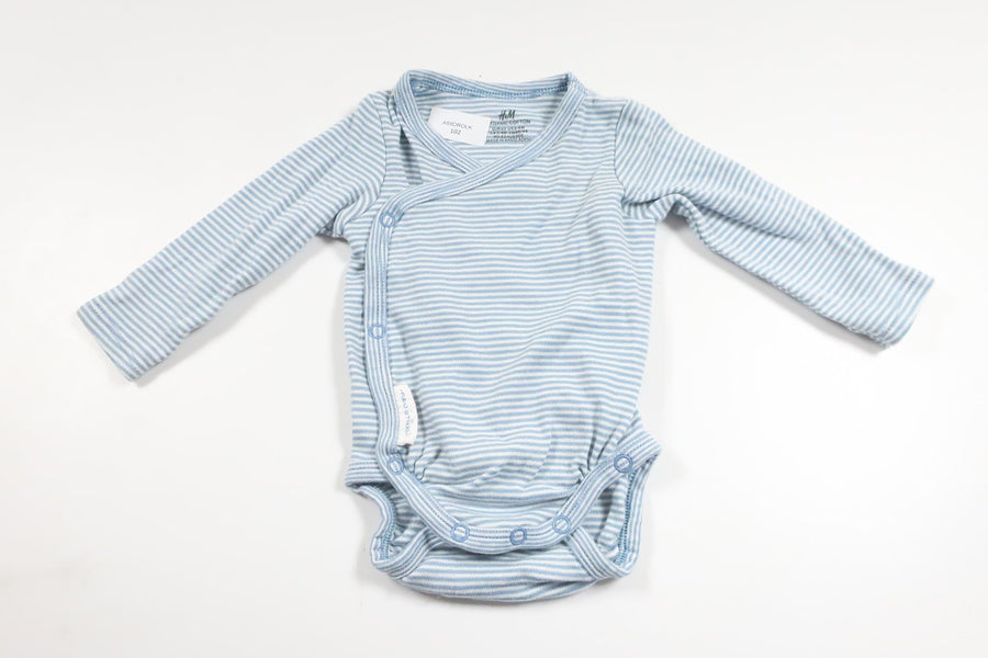 Randig omlottbody från H&M - Storlek 62 - Blå