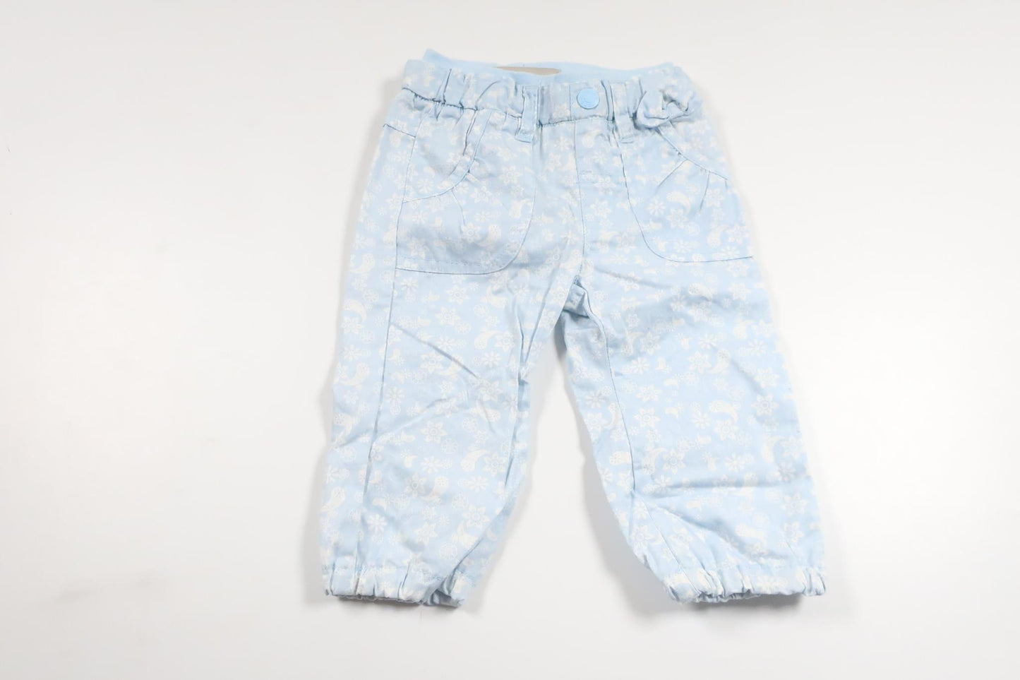 Blommiga byxor från Name It - Storlek 68 - Blå
