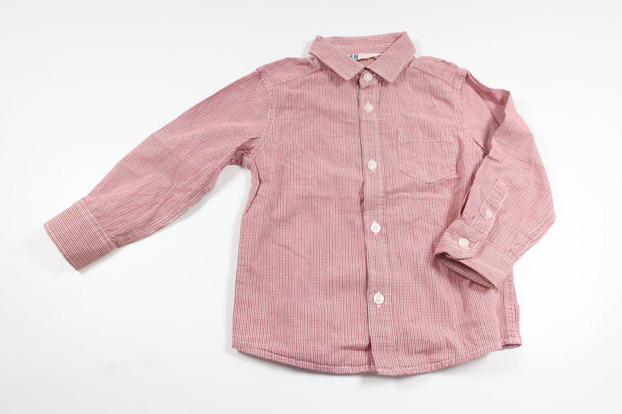 Rutig skjorta från H&M - Storlek 98 - Röd