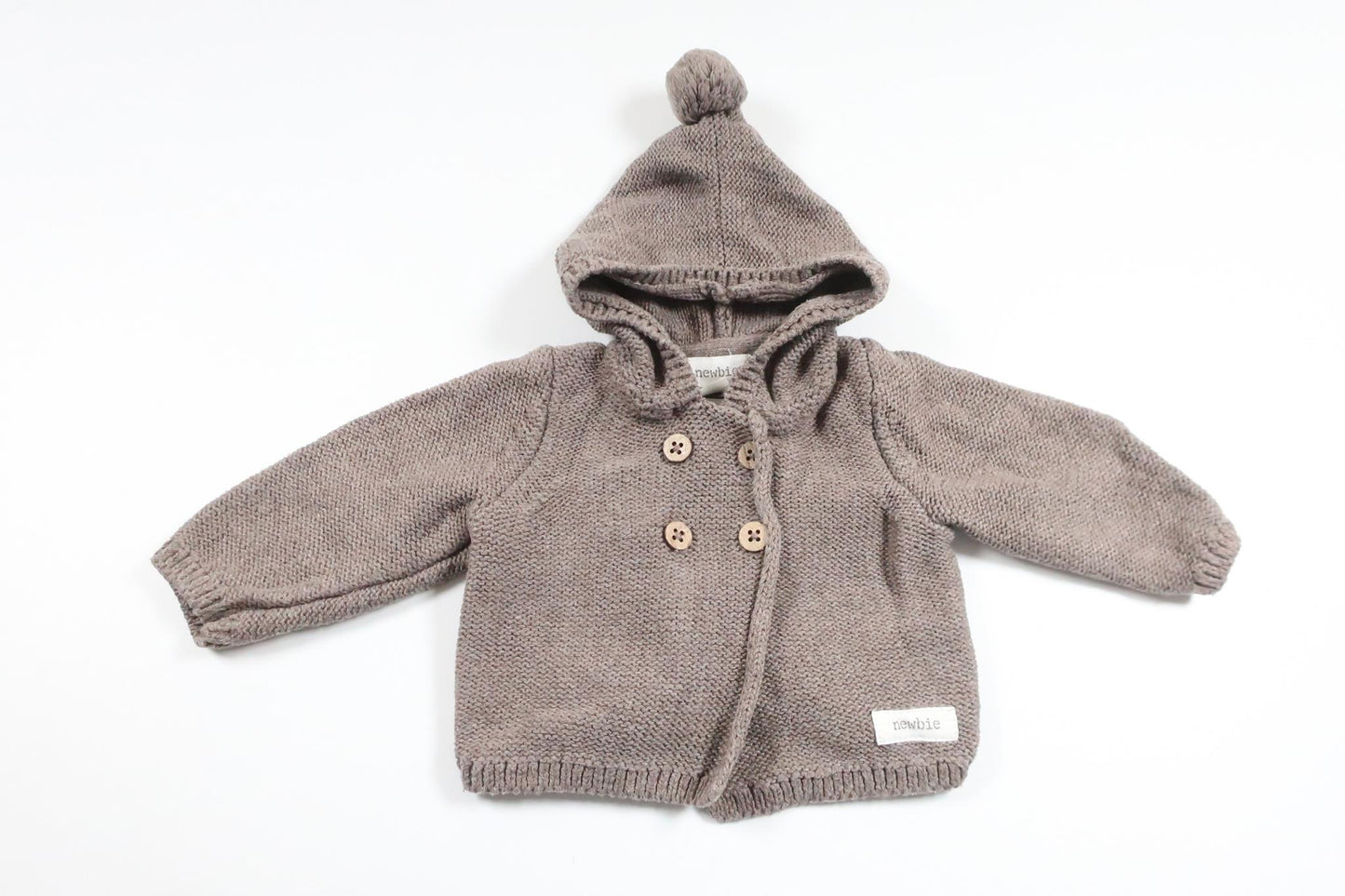 Stickad munkjacka från Newbie - Storlek 50 - Beige