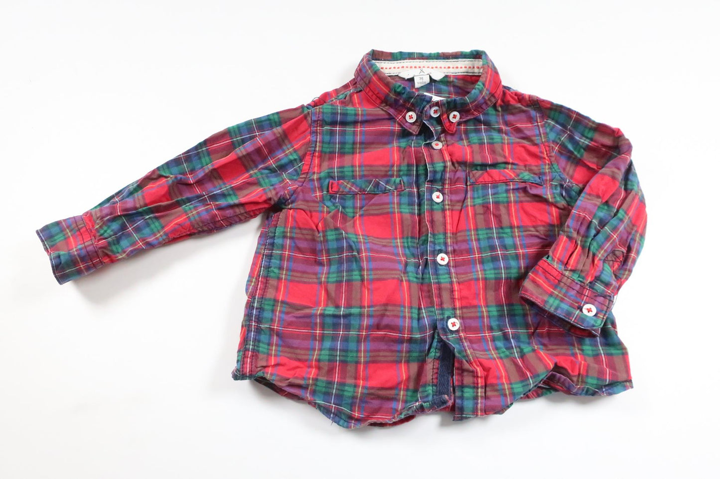 Rutig skjorta från Åhléns - Storlek 74 - Röd