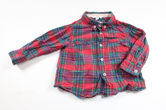 Rutig skjorta från Åhléns - Storlek 74 - Röd