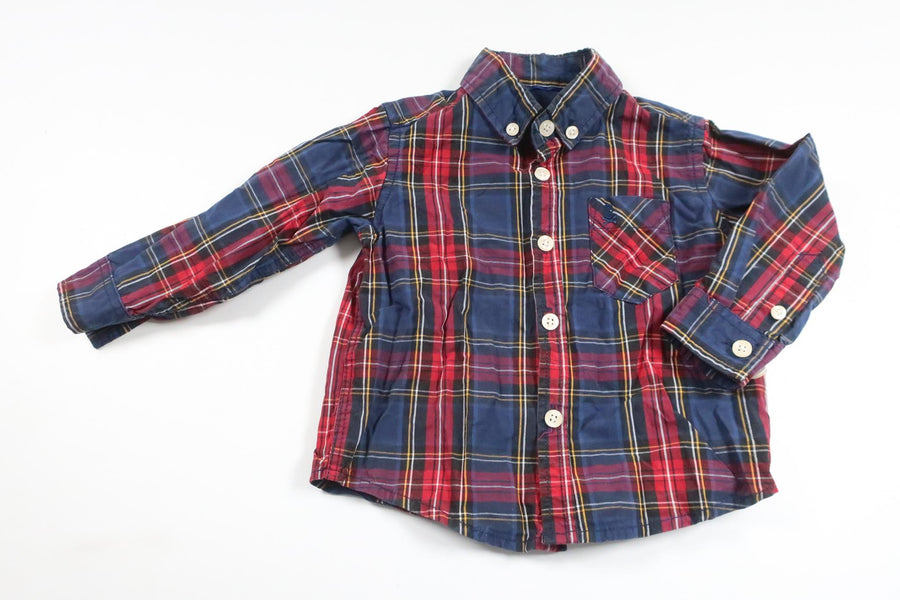 Rutig skjorta från Denim Day - Storlek 80 - Multi