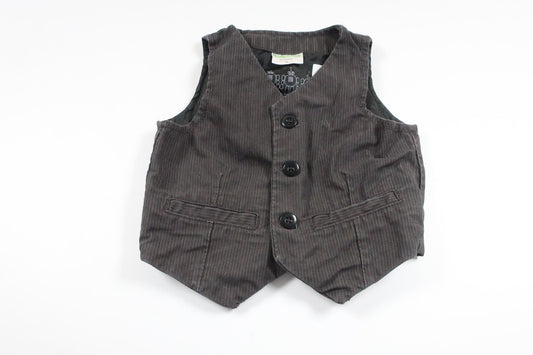 Randig väst från Kappahl - Storlek 74 - Grå