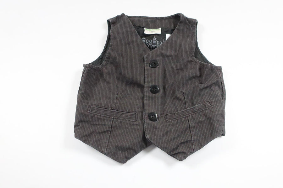 Randig väst från Kappahl - Storlek 74 - Grå