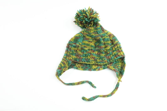 Stickad mössa från Hemstickat - Storlek 74/80 - Grön