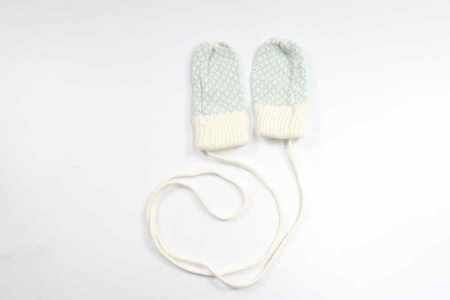 Stickade vantar från Lindex - Storlek 50/56 - Blå