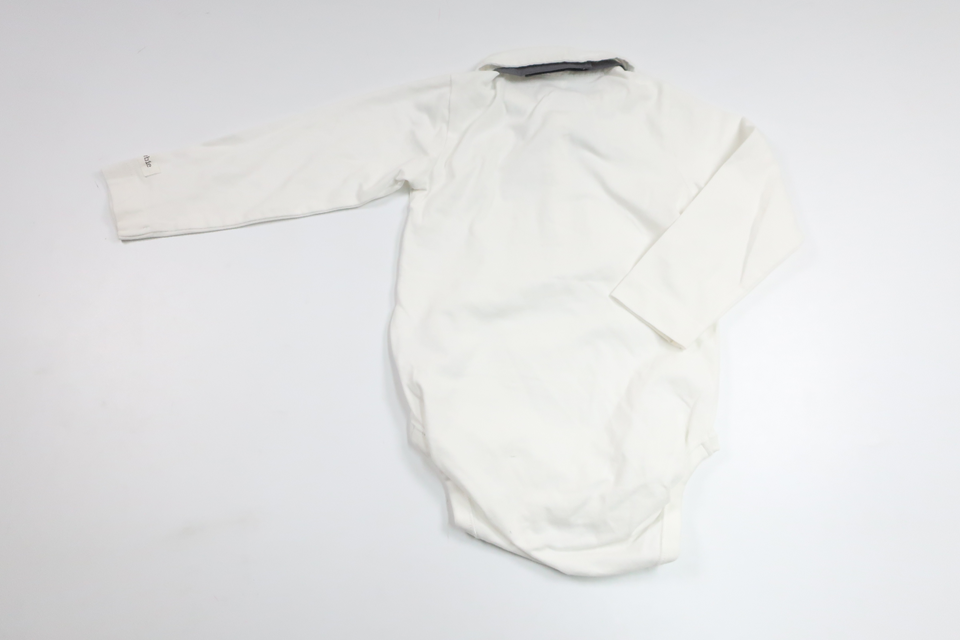 Finbody med fluga från Newbie - Storlek 86 - Benvit