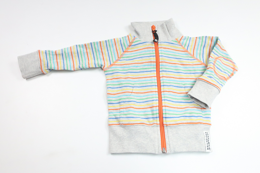 Randig kofta från Geggamoja - Storlek 62/68 - Grå