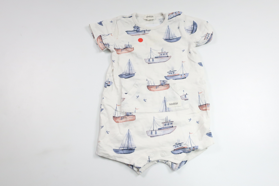 Jumpsuit with boats from Newbie - Size 62 - White