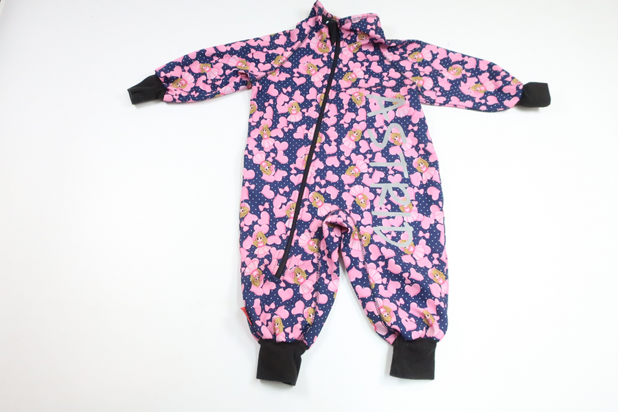 Softshelloverall "Astrid" med hjärtan från iELM - Storlek 86 - Blå