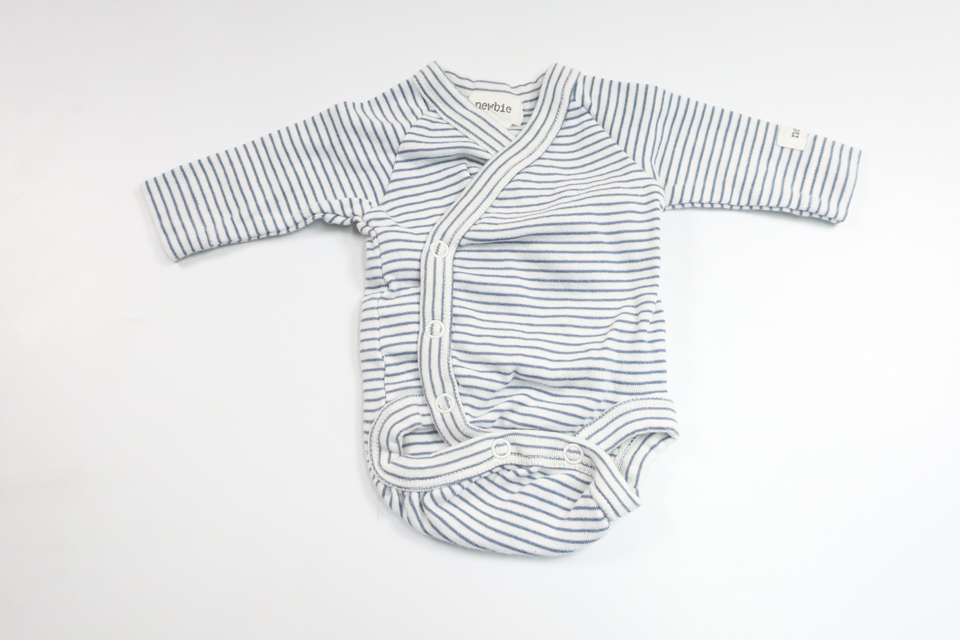 Randig omlottbody från Newbie - Storlek 44 - Blå